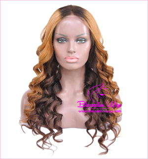 Ombre Front Lace wig – 27 honey blonde – curls