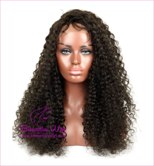 Front Lace – Brazilian Deep Curl 200% - Side Parting